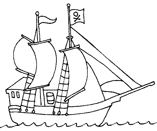 Statek piracki kolorowanki